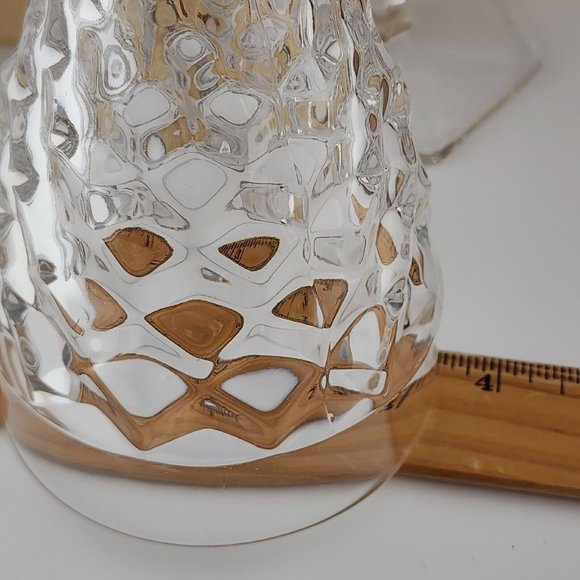 2 Fostoria American Cubist Clear Stemmed Water Goblets 6.75" cube water glasses - Picture 6 of 6